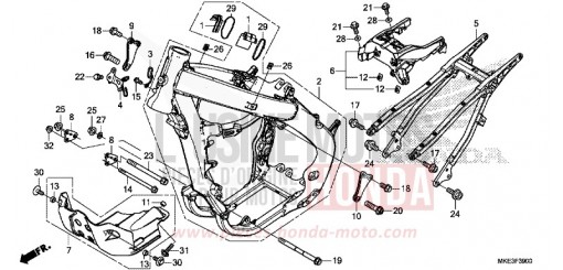 CARROSSERIE DE CHASSIS CRF450RH de 2017